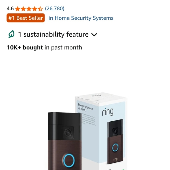 Ring Battery Doorbell - 2 - VENETIAN BRONZE - Picture 7 of 8